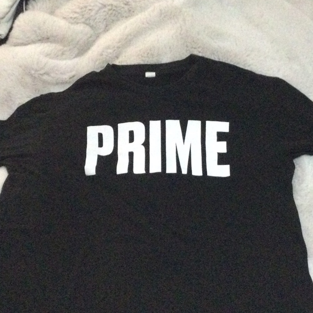 PRIME Black Graphic Tee with White Logo